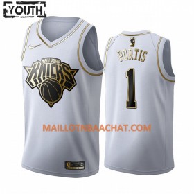 Maillot NBA New York Knicks Bobby Portis 1 Nike 2019-20 Blanc Golden Edition Swingman - Enfant